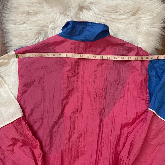 VTG Bridge Gate 90's American Windbreaker Jacket Funky Color Block SZ Large - Picture 12 of 12